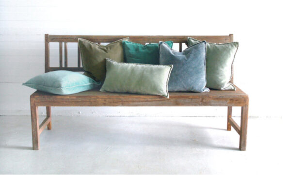 Coussin Pip en velours stonewashed Jade #MLFabrics – Image 2