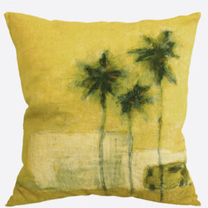 Coussin jaune Palmiers  #Maisonlevy