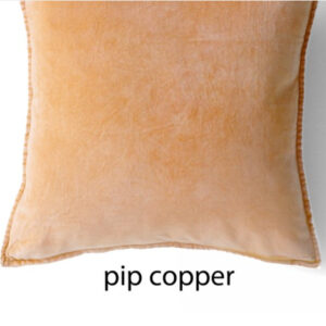 Coussin Pip en velours stonewashed Cooper
