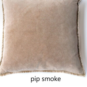 Coussin Pip en velours stonewashed Smoke