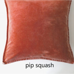 Coussin Pip en velours stonewashed Squash