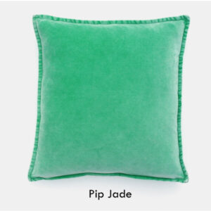 Coussin Pip en velours stonewashed Jade #MLFabrics
