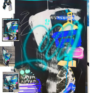 Foulard, étole en Soie Night in colors  #I.Gougenheim designs