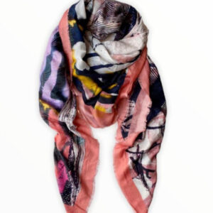 Foulard, étole en Soie Pink Samoura  #I.Gougenheim designs
