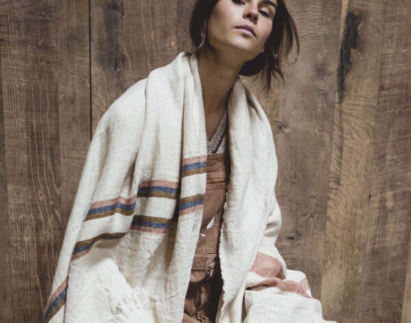 Plaid lin Harlan Old rose  #Libeco – Image 3