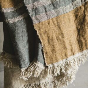 Plaid  lin laine  Alouette  #Libeco