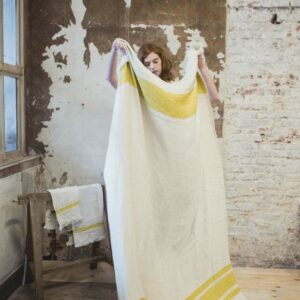 Plaid lin Mustard #Libeco