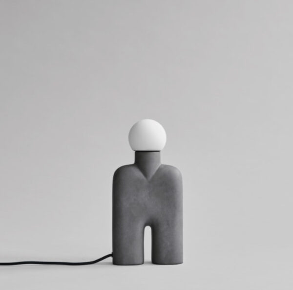 Lampe à poser  Cobra" en céramique Gris foncé  #101Cphn