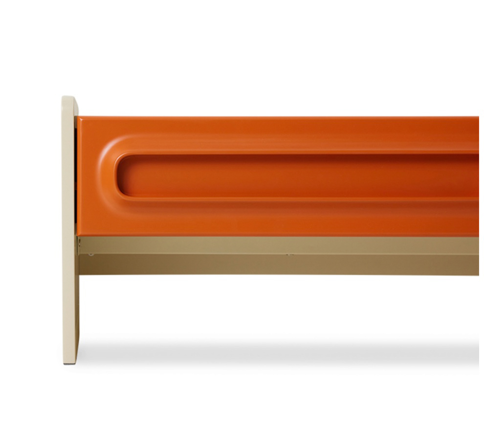 Meuble bas TV en MDF laqué crème-orange #HKLiving – Image 2