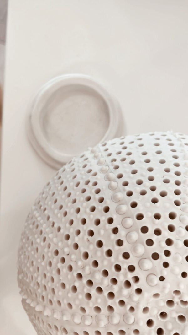 Photophore sculpture Oursin L en porcelaine  #CGLabSete – Image 4