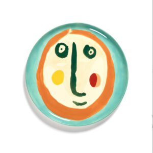 Plat de service faience Visage turquoise by Ottolenghi #Serax