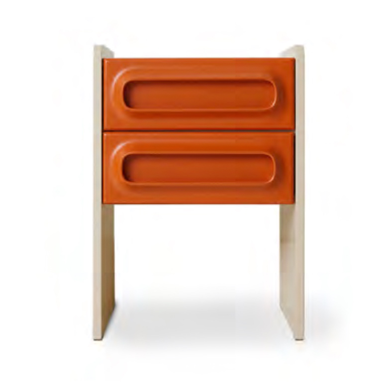 Table de chevet rétro tendance Orange #HKliving