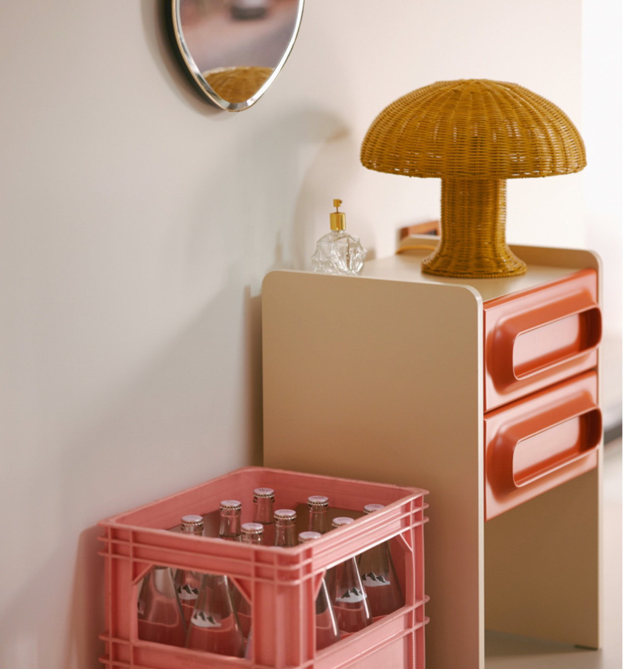 Table de chevet rétro tendance Orange #HKliving – Image 6