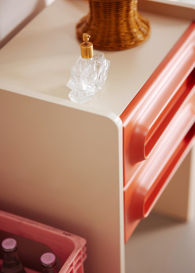 Table de chevet rétro tendance Orange #HKliving – Image 5