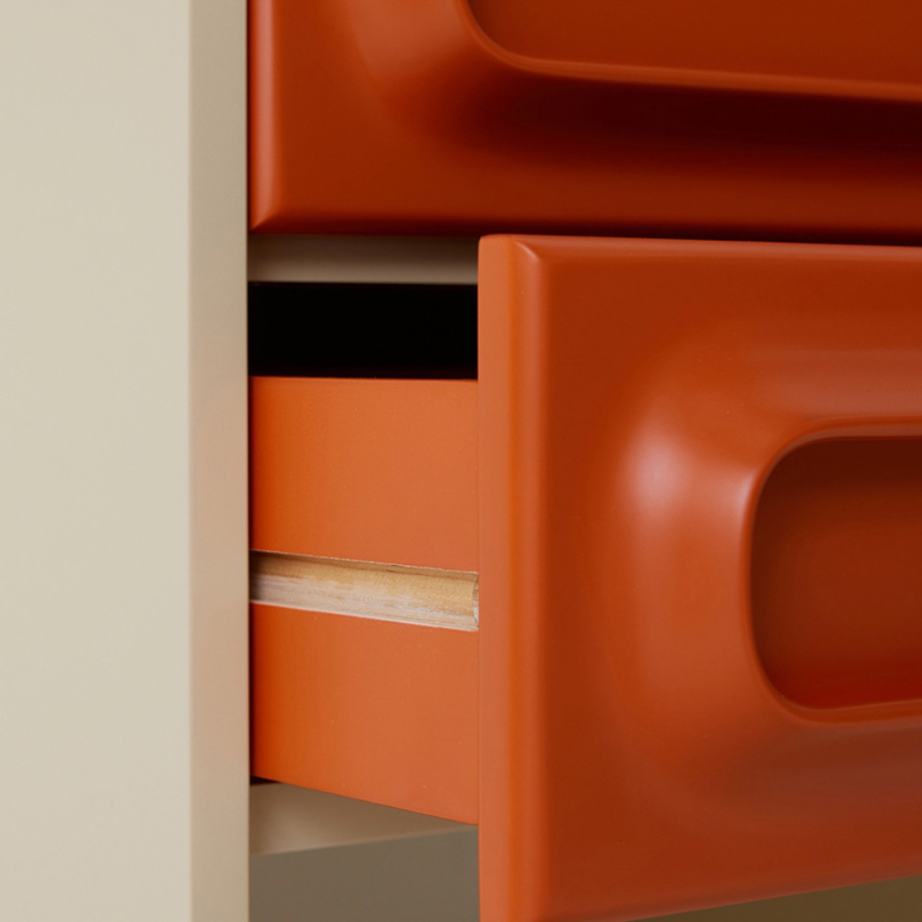 Table de chevet rétro tendance Orange #HKliving – Image 3