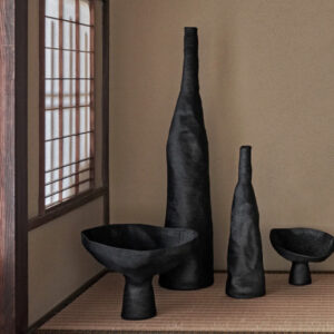 Vase haut "Fleur Lily "  XL Black #Mobje