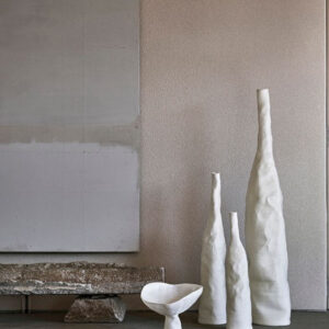 Vase haut "Fleur Lily " Large White #Mobje